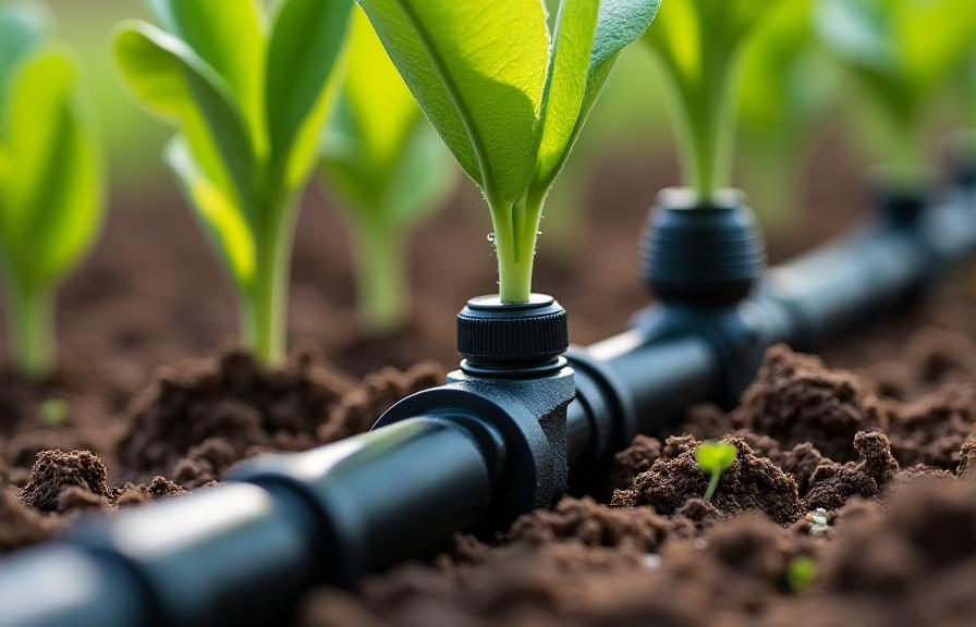 Sistema di irrigazione a goccia con sensori pioggia e centraline smart